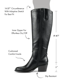 Baretraps Knee High Boots-Laryssa Riding Boot Black