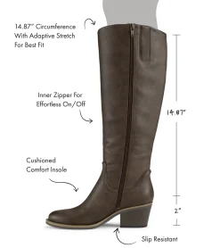 Baretraps Knee High Boots-Laryssa Riding Boot DarkBrown