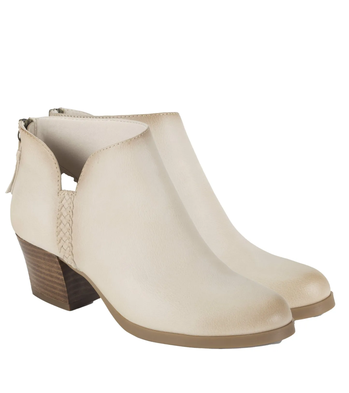 Baretraps Booties-Lauryn Block Heel Ankle Bootie Milkyway