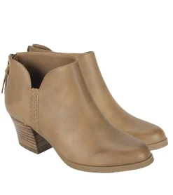 Baretraps Booties-Lauryn Block Heel Ankle Bootie SaltedCaramel