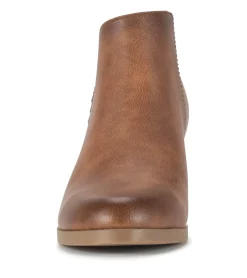 Baretraps Booties-Lauryn Block Heel Ankle Bootie Walnut