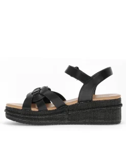 Baretraps Wedge Sandals-Lena Wedge Sandal Black