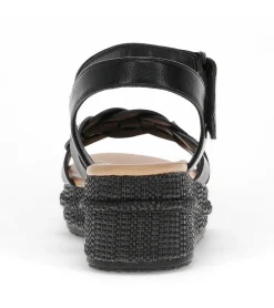 Baretraps Wedge Sandals-Lena Wedge Sandal Black