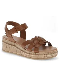 Baretraps Wedge Sandals-Lena Wedge Sandal DarkBeechnut
