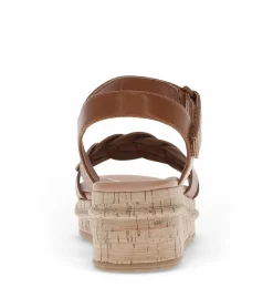 Baretraps Wedge Sandals-Lena Wedge Sandal DarkBeechnut