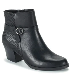 Baretraps Booties-Linda Block Heel Bootie Black