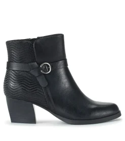 Baretraps Booties-Linda Block Heel Bootie Black