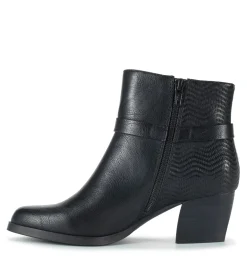 Baretraps Booties-Linda Block Heel Bootie Black