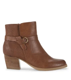 Baretraps Booties-Linda Block Heel Bootie Cognac