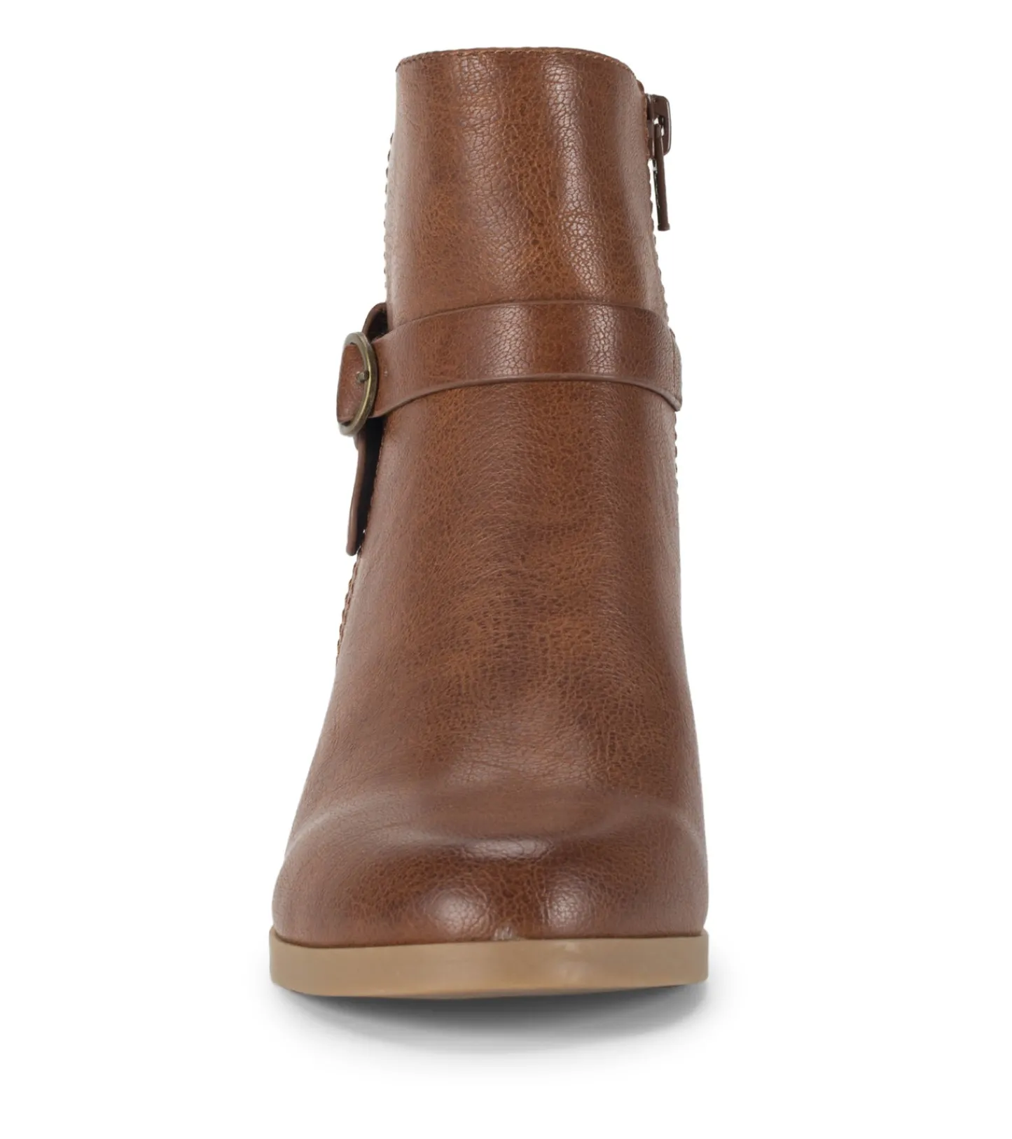 Baretraps Booties-Linda Block Heel Bootie Cognac