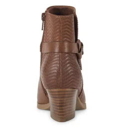 Baretraps Booties-Linda Block Heel Bootie Cognac