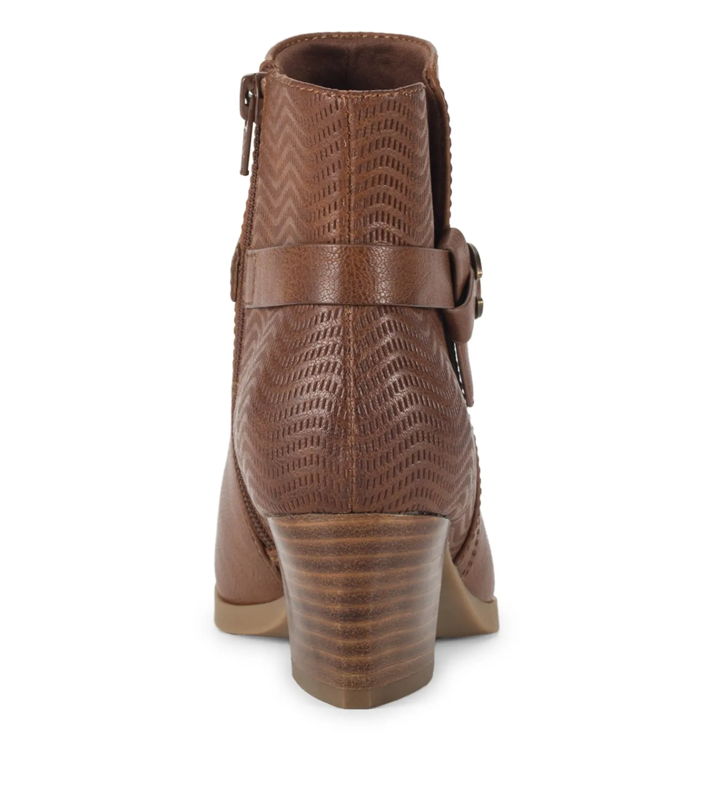 Baretraps Booties-Linda Block Heel Bootie Cognac