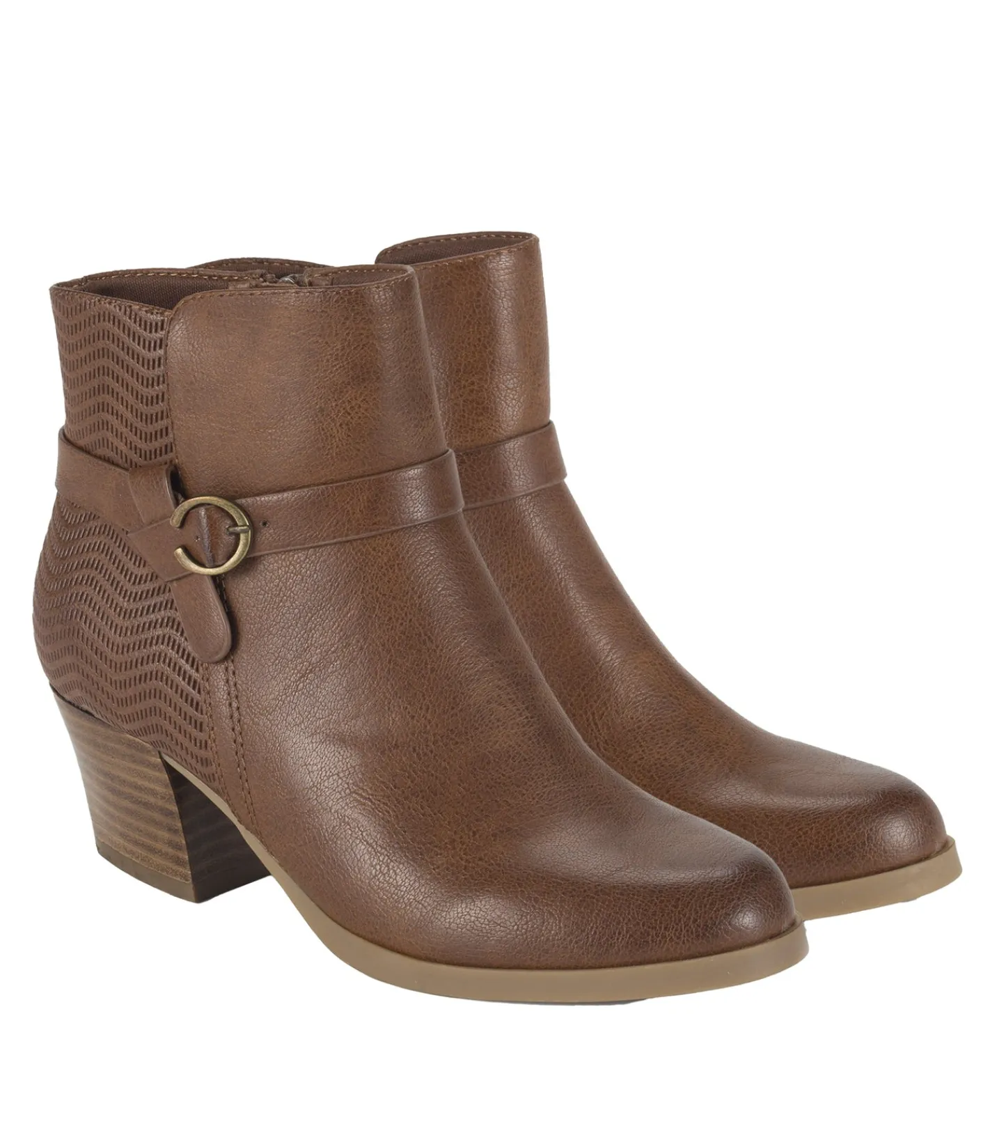 Baretraps Booties-Linda Block Heel Bootie Cognac