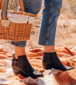 Baretraps Booties-Linnea Block Heel Bootie Black