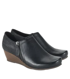 Baretraps Booties-Louise Wedge Ankle Bootie Black