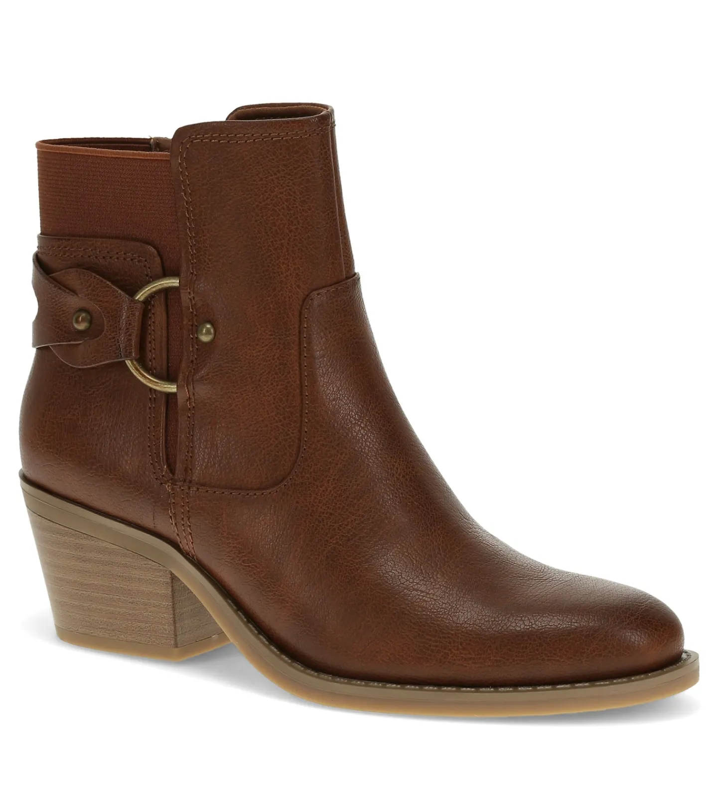 Baretraps Booties-Luella Block Heel Bootie Cognac