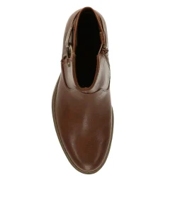 Baretraps Booties-Luella Block Heel Bootie Cognac