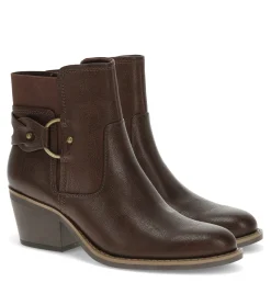 Baretraps Booties-Luella Block Heel Bootie DarkBrown