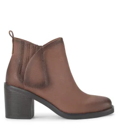 Baretraps Booties-Maria Block Heel Bootie Oak