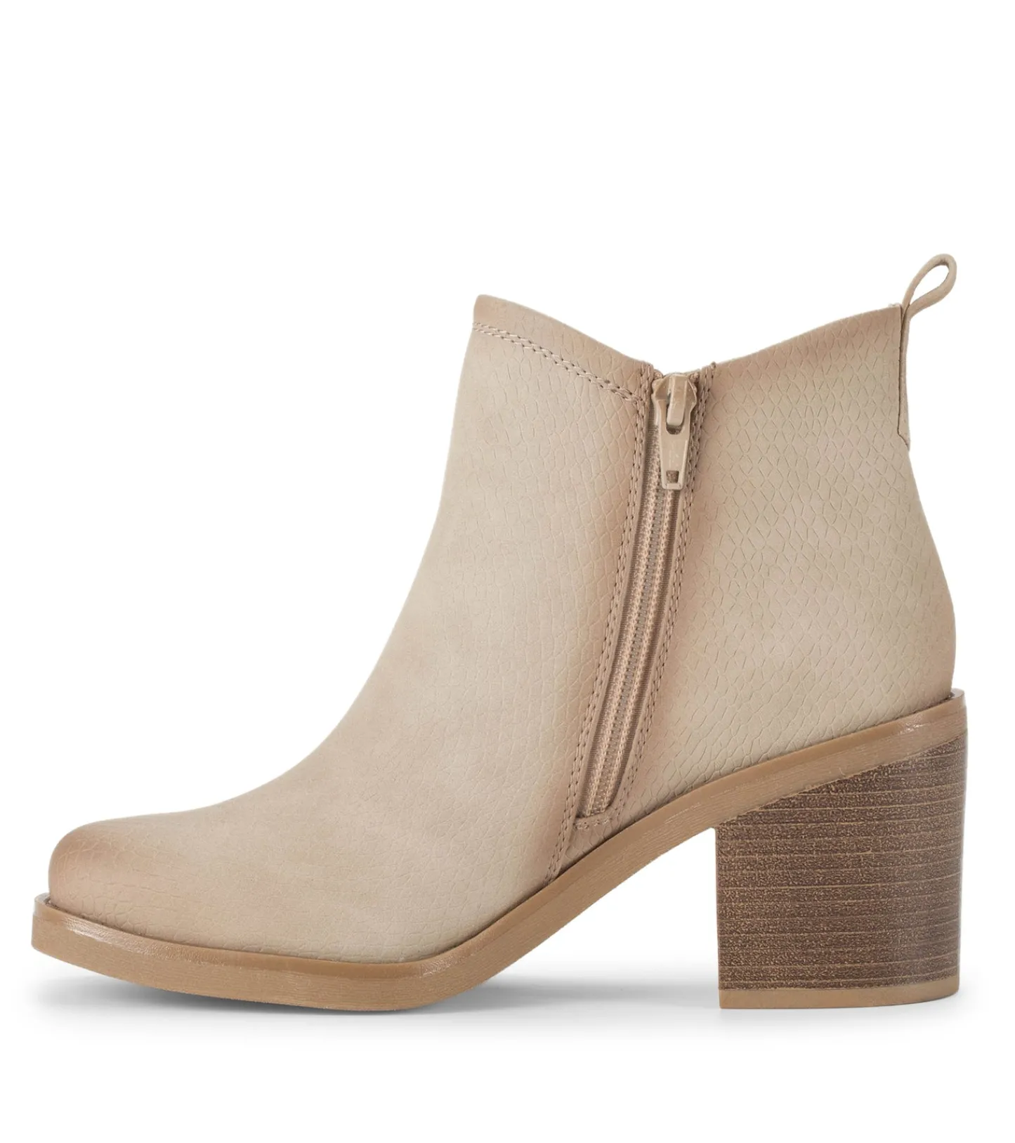 Baretraps Booties-Maria Block Heel Bootie Oatmeal