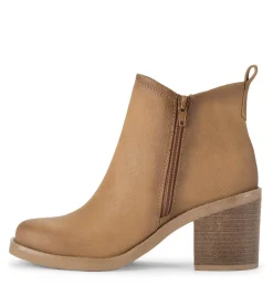 Baretraps Booties-Maria Block Heel Bootie Sandstone