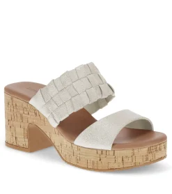 Baretraps Slides & Slip On Sandals-Mavis Block Heel Slide Sandal Champagne