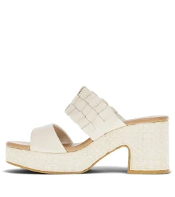 Baretraps Slides & Slip On Sandals-Mavis Block Heel Slide Sandal Cream