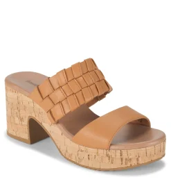 Baretraps Slides & Slip On Sandals-Mavis Block Heel Slide Sandal Dune