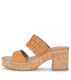 Baretraps Slides & Slip On Sandals-Mavis Block Heel Slide Sandal Dune