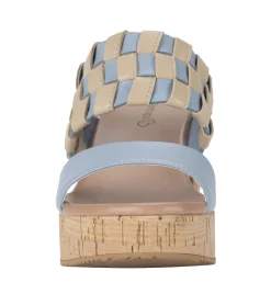 Baretraps Slides & Slip On Sandals-Mavis Block Heel Slide Sandal IslandBlue