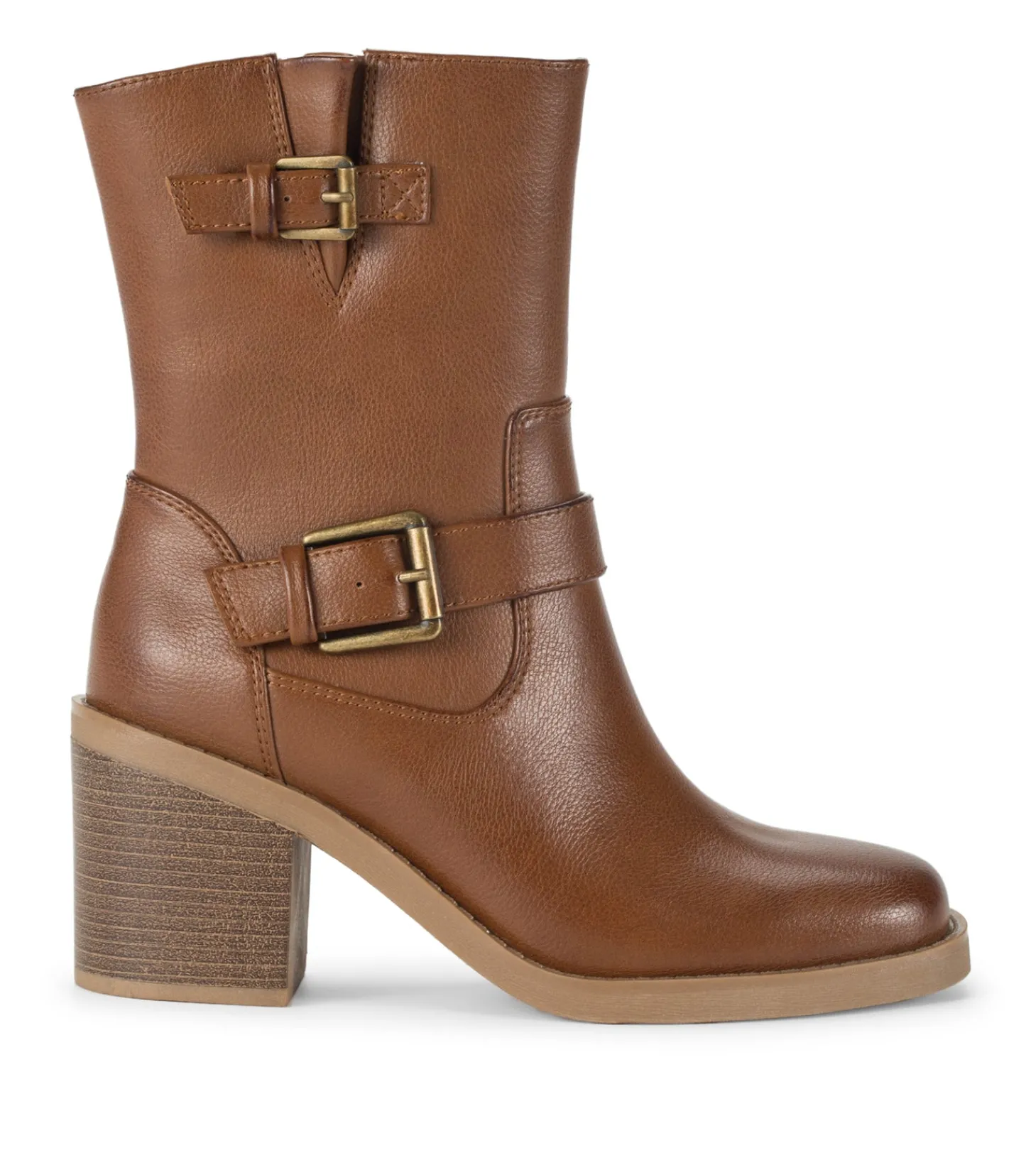 Baretraps Booties-Mayla Mid Calf Boot Walnut