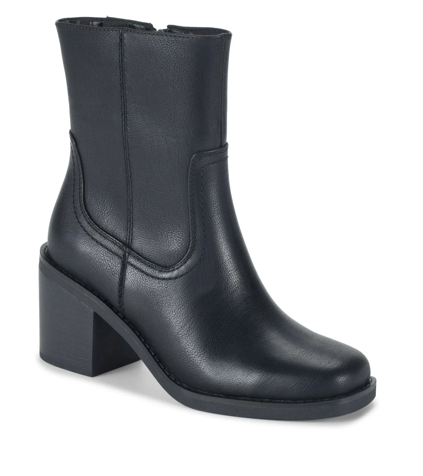 Baretraps Booties-Mckenna Mid Calf Boot Black