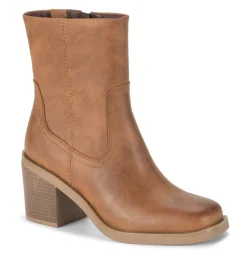 Baretraps Booties-Mckenna Mid Calf Boot Cognac