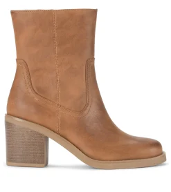 Baretraps Booties-Mckenna Mid Calf Boot Cognac