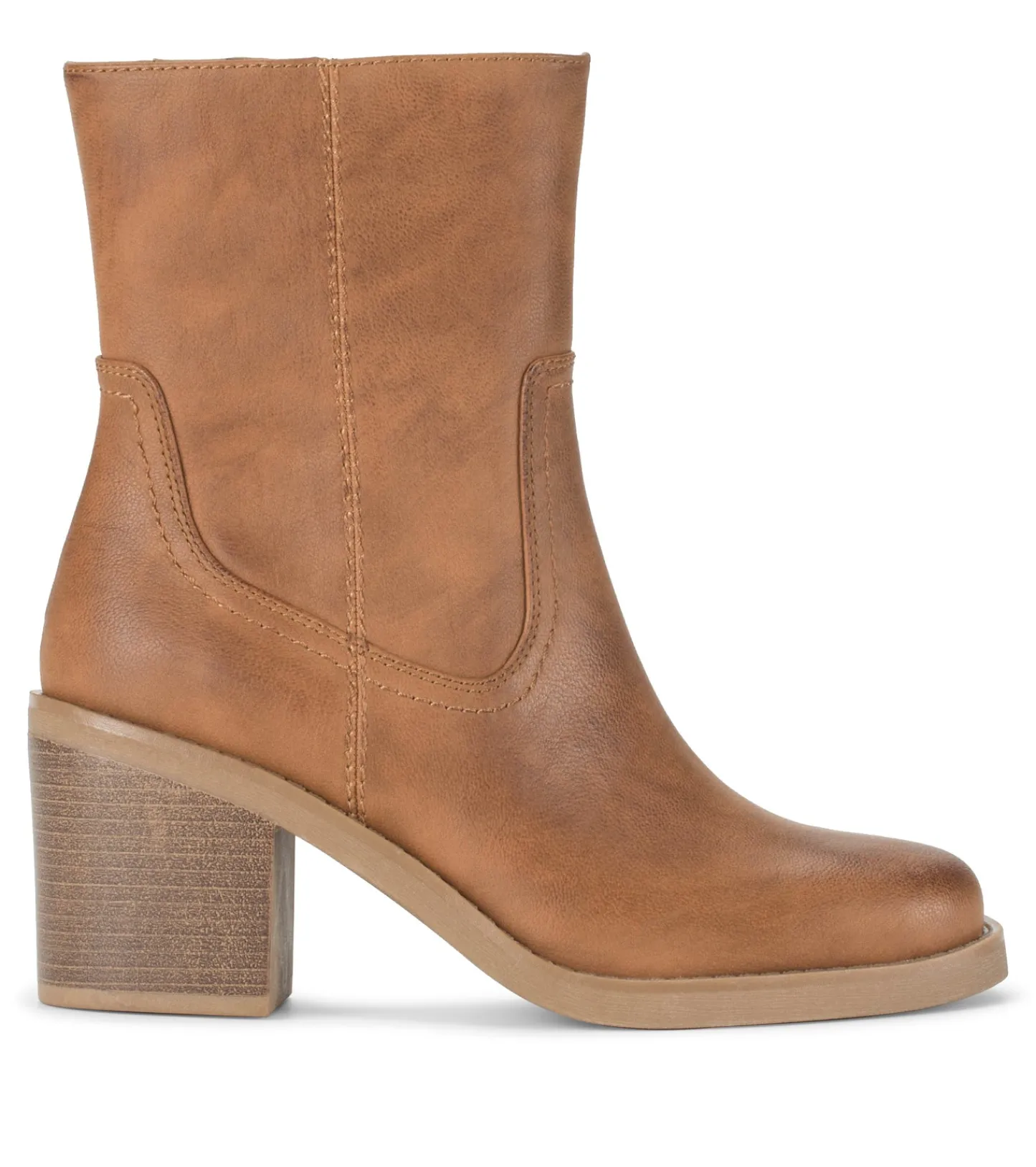 Baretraps Booties-Mckenna Mid Calf Boot Cognac