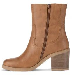 Baretraps Booties-Mckenna Mid Calf Boot Cognac