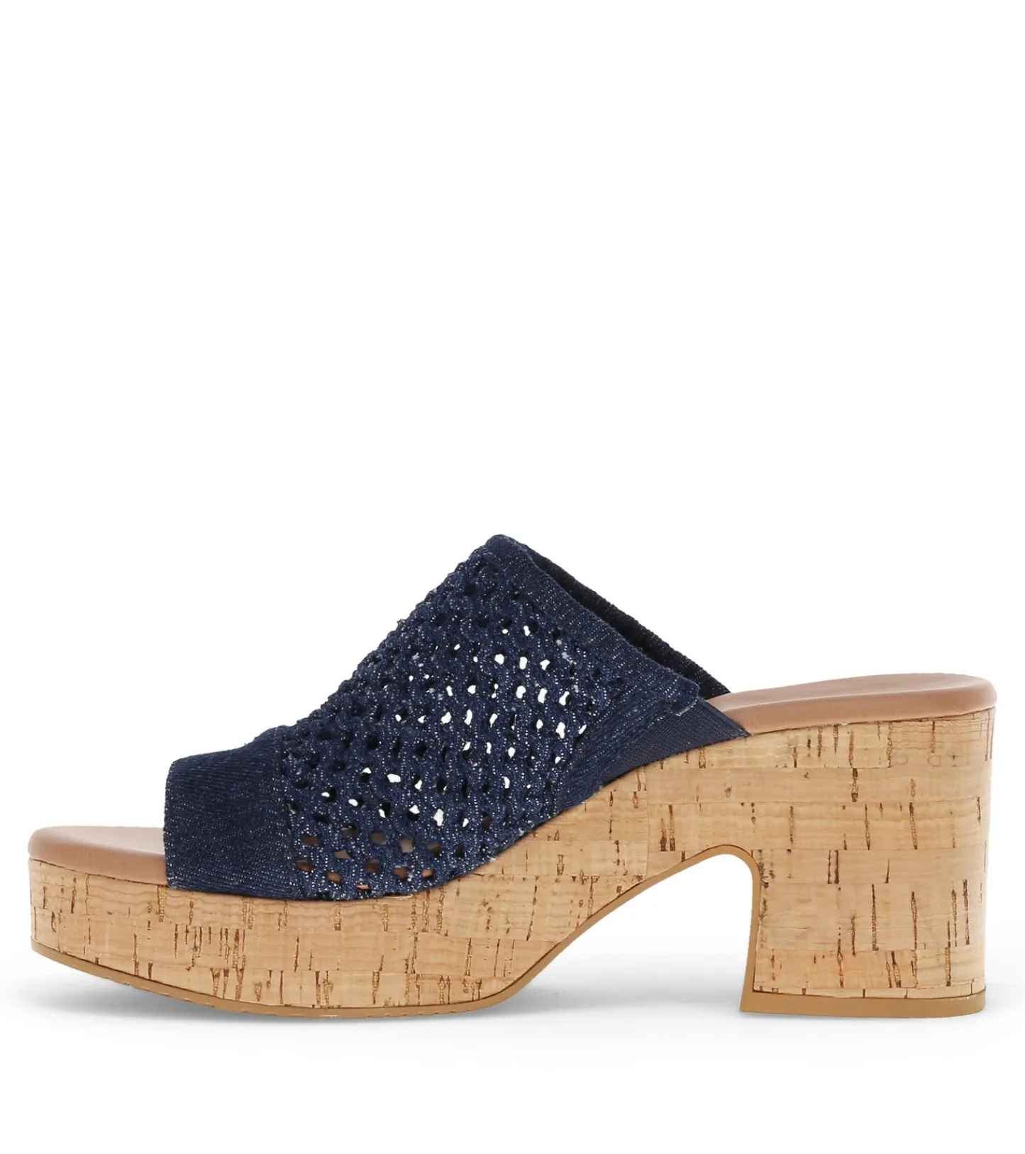 Baretraps Slides & Slip On Sandals-Michaela Block Heel Sandal DarkDenim