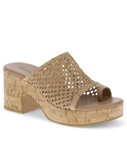 Baretraps Slides & Slip On Sandals-Michaela Block Heel Sandal NaturalCork