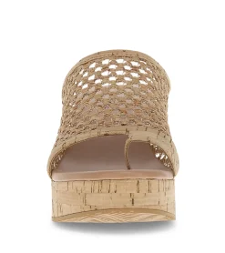 Baretraps Slides & Slip On Sandals-Michaela Block Heel Sandal NaturalCork