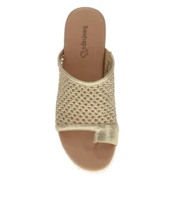 Baretraps Slides & Slip On Sandals-Michaela Block Heel Sandal OldGold