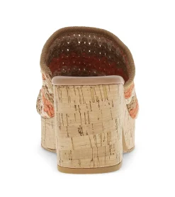 Baretraps Slides & Slip On Sandals-Michaela Block Heel Sandal OrangeAidMulti