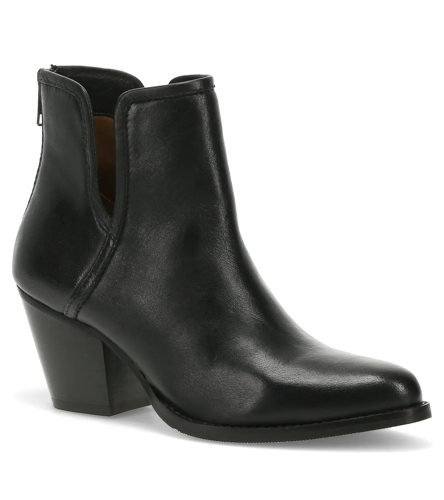 Baretraps Booties-Nanny Block Heel Bootie BlackLeather