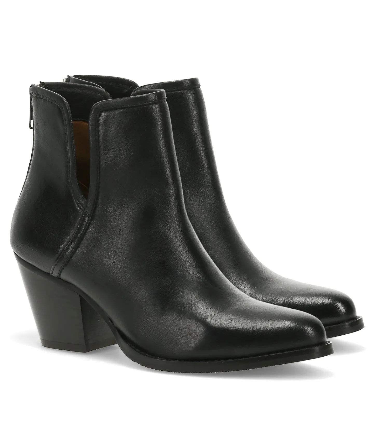 Baretraps Booties-Nanny Block Heel Bootie BlackLeather