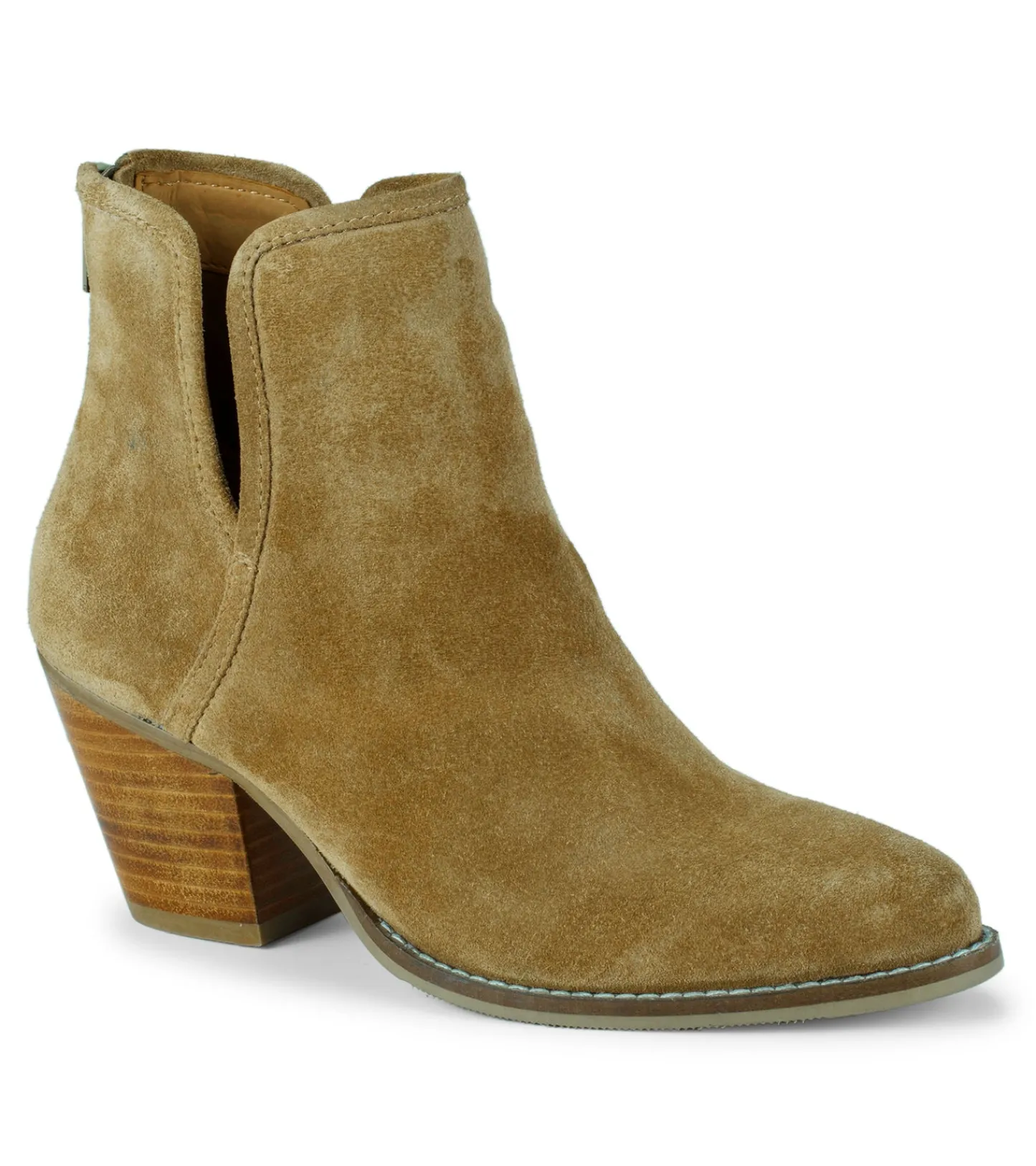 Baretraps Booties-Nanny Block Heel Bootie CognacSuede