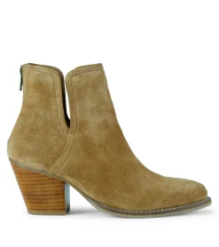 Baretraps Booties-Nanny Block Heel Bootie CognacSuede