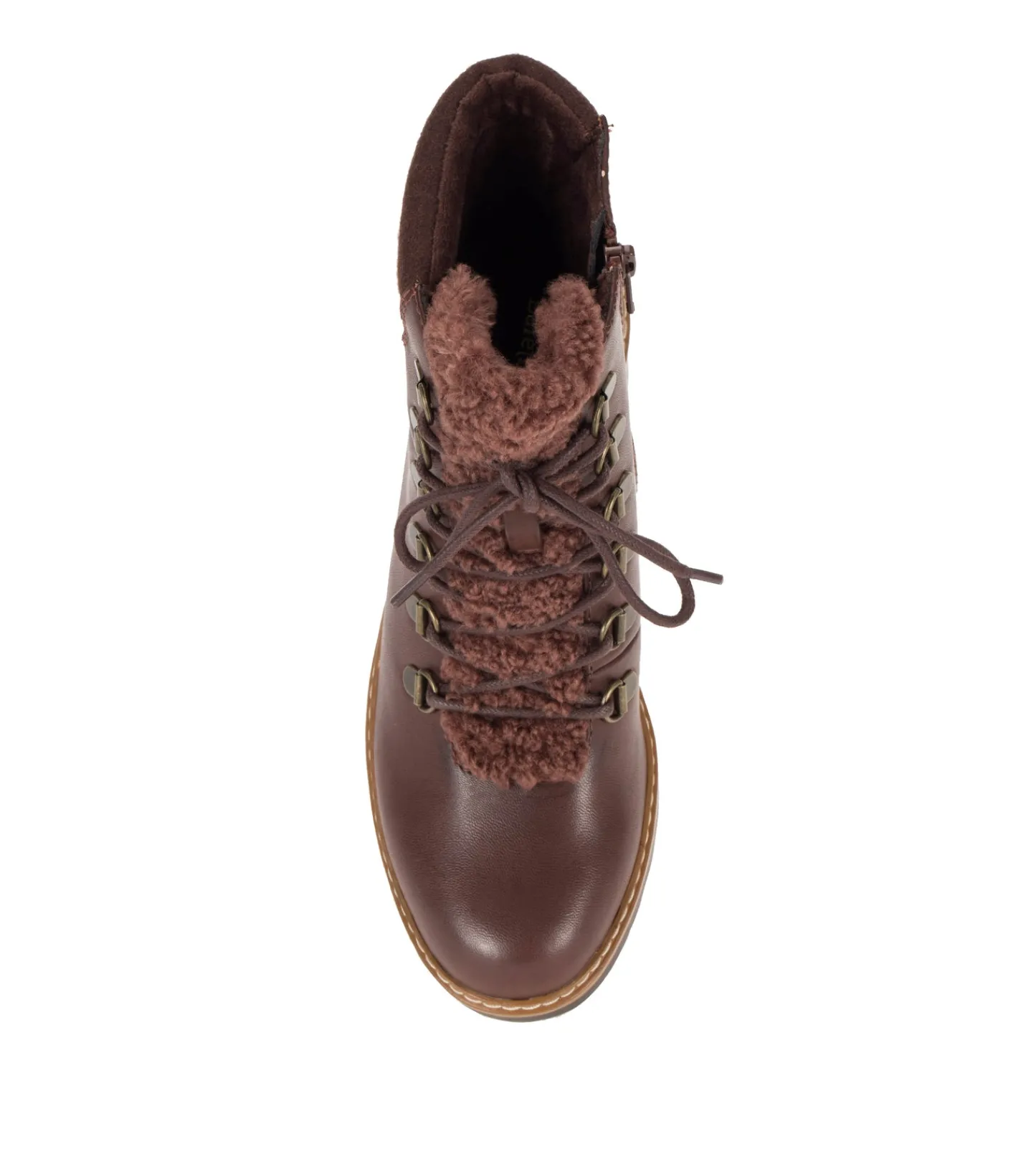 Baretraps Booties-Nasha Lace Up Wedge Bootie DarkBrown