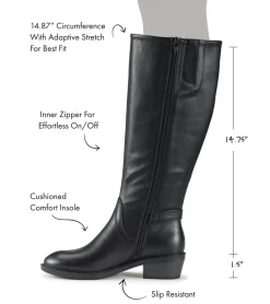 Baretraps Knee High Boots-Nena Riding Boot Black