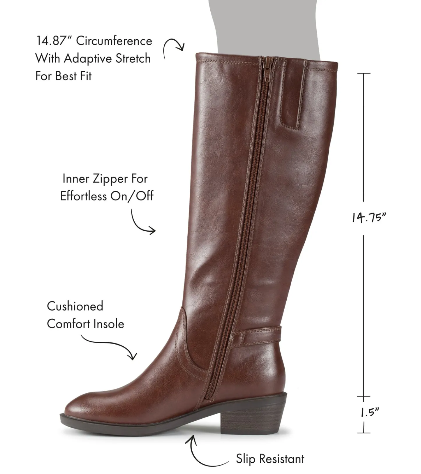 Baretraps Knee High Boots-Nena Riding Boot Mahogany