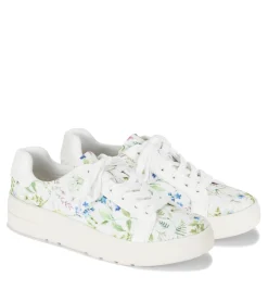 Baretraps Flats & Loafers|Sneakers-Nishelle Lace Up Sneaker White/MultiFlowerCanvas