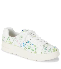 Baretraps Flats & Loafers|Sneakers-Nishelle Lace Up Sneaker White/MultiFlowerCanvas